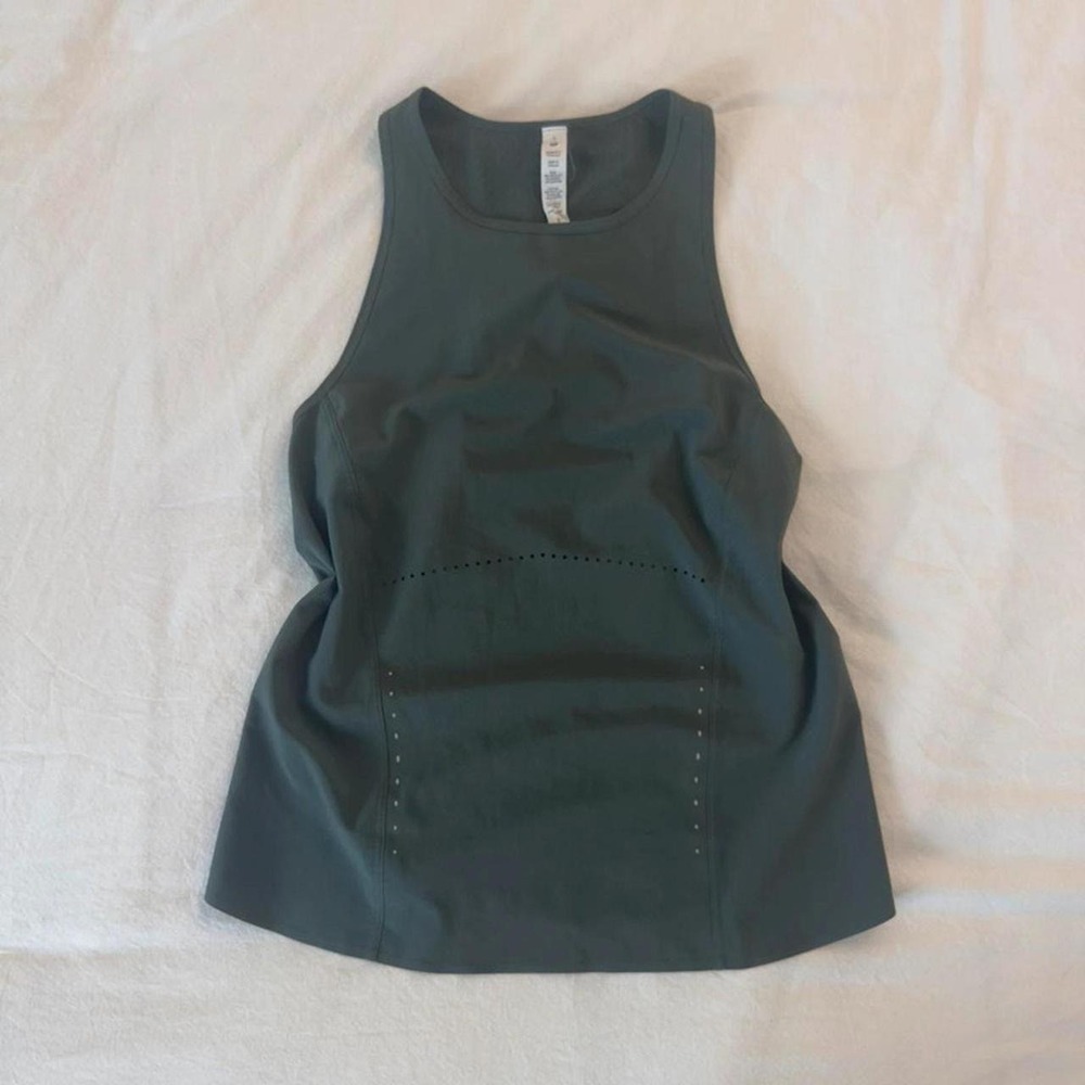 Olive green Lululemon tank top